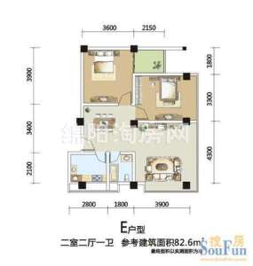 芙蓉金座 E户型 2室2厅1卫1厨82.60㎡.jpg