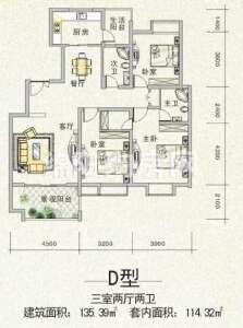 九洲家园 户型D 3室2厅2卫1厨135.39㎡.jpg
