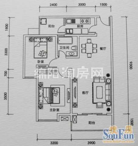 一里香堤 B 2室2廳1衛(wèi)79.64㎡.jpg戶型圖