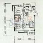 东晖御庭苑 3#楼A户型 2室2厅1卫1厨89.77㎡