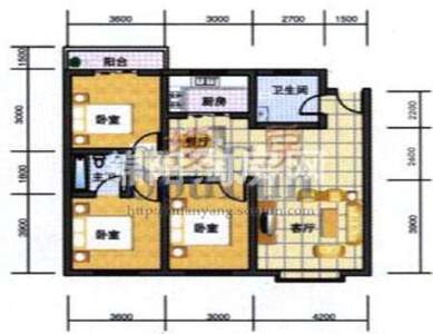 鹏发翡翠园 户型图 3室2厅2卫1厨99.66㎡.jpg