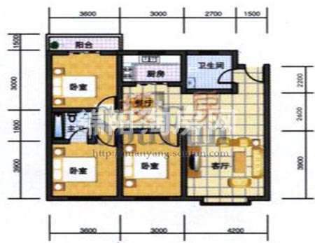 鹏发翡翠园 户型图 3室2厅2卫1厨99.66㎡.jpg户型图