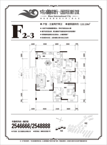 布鲁斯国际新城 户型22-1 3室2厅2卫1厨133.19㎡.png户型图
