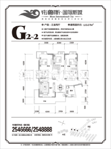 布鲁斯国际新城 户型66-1 3室2厅2卫1厨135.07㎡.png