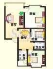万向都市部落 户型图 3室2厅1卫1厨95.86㎡.jpg