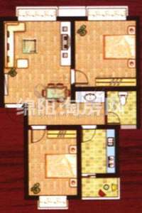 學(xué)府雅苑 戶型圖 2室2廳1衛(wèi)1廚76.72㎡.jpg