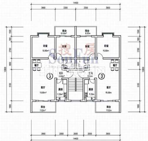 芙蓉依山居 户型图 2室2厅1卫1厨78.20㎡.jpg户型图
