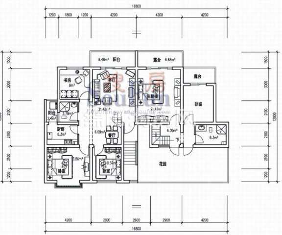 芙蓉依山居 户型图 4室2厅3卫1厨139.53㎡.jpg户型图