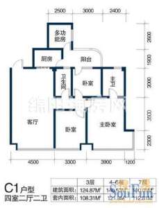 天浩富乐银座 C1 4室2厅2卫124.87㎡.jpg