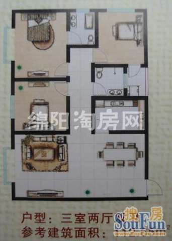 昌德商业城 C 3室2厅2卫112.65㎡.jpg户型图