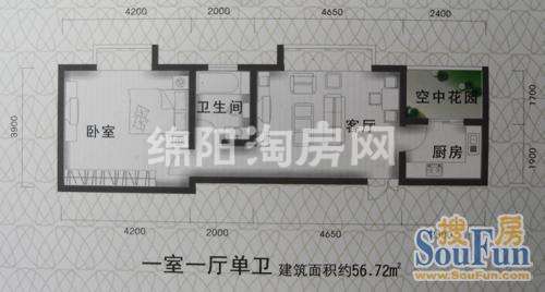 晶蓝尚城 A2-A1 1室1厅1卫.jpg户型图