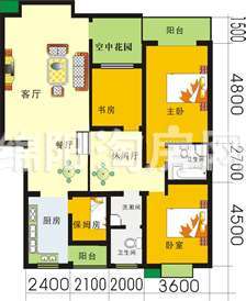 恒馨苑F户型　　四室三厅二卫149.5平米