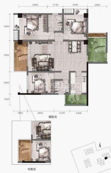 A2 120.95平米户型图