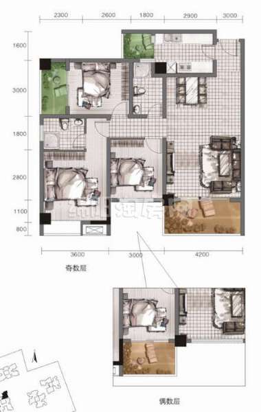 C5  110.40平米户型图