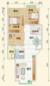 h 3室2厅1卫  90.95㎡