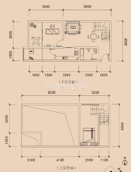 c1  2室半1廳1衛(wèi)  53.49㎡戶型圖