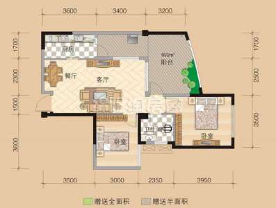 a5 2室2厅1卫 87.89㎡