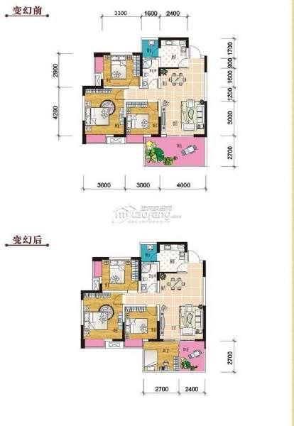 B3 三室两厅一卫 88.28㎡户型图