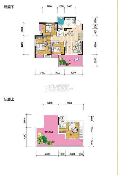 B6 四室两厅两卫 116.75㎡户型图