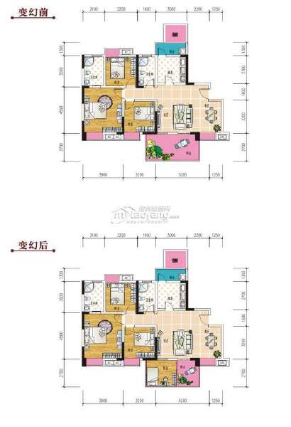 C1 三室两厅两卫户型图
