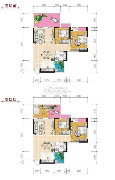 C4 两室两厅一卫户型图