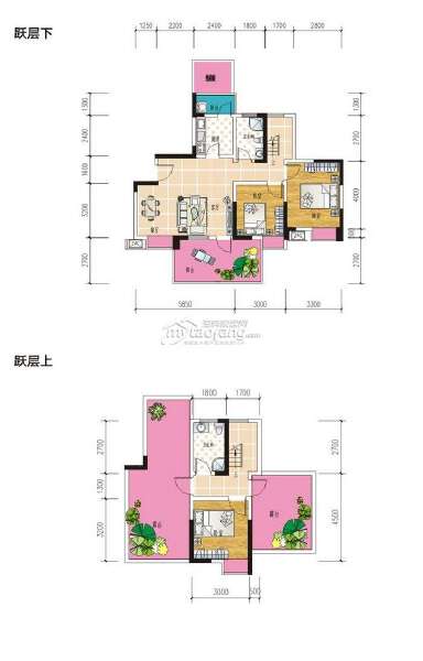 C6 三室两厅两卫户型图