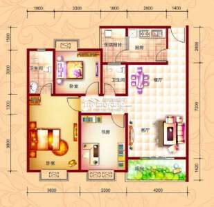 A1 三室两厅两卫 106.24㎡