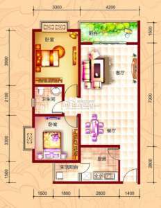 A3 两室两厅一卫 84.9㎡