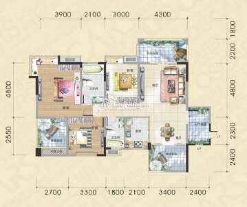 D5 三室兩廳兩衛(wèi) 127.29㎡