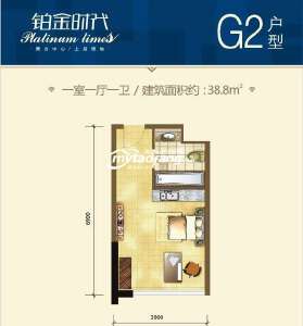 G2-38.8平米-一室一厅一卫