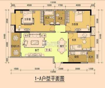 1—A 三室两厅两卫 114.79㎡