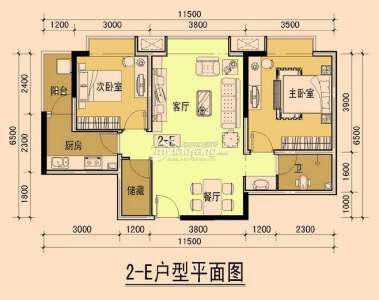 2—E 两室两厅一卫 78.06㎡