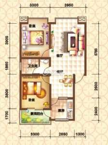 两室两厅一卫 86.14㎡