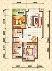 两室两厅一卫 78.19㎡
