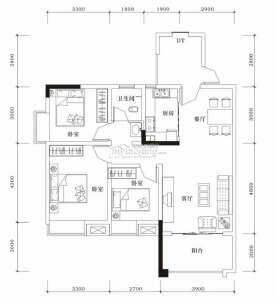 C 3房2厅1卫 94.28㎡