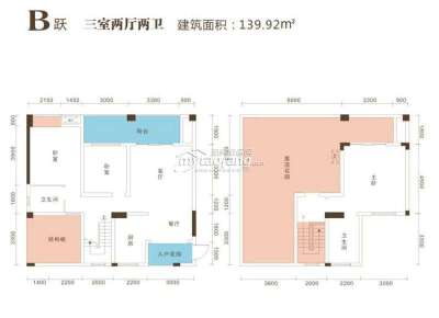 三室两厅两卫139.92㎡