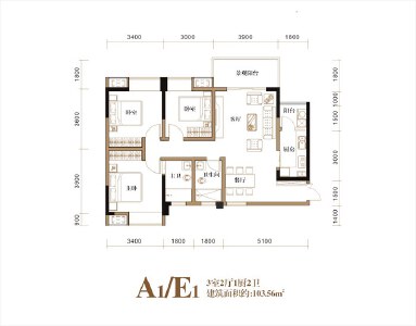A1/E1三室两厅两卫
