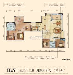 Hz7 五室三厅三卫 291.65㎡