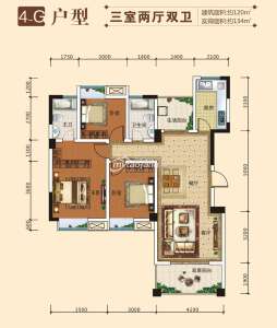 4-G 三室兩廳兩衛(wèi) 120㎡