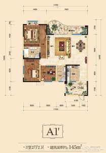 145㎡A1'户型