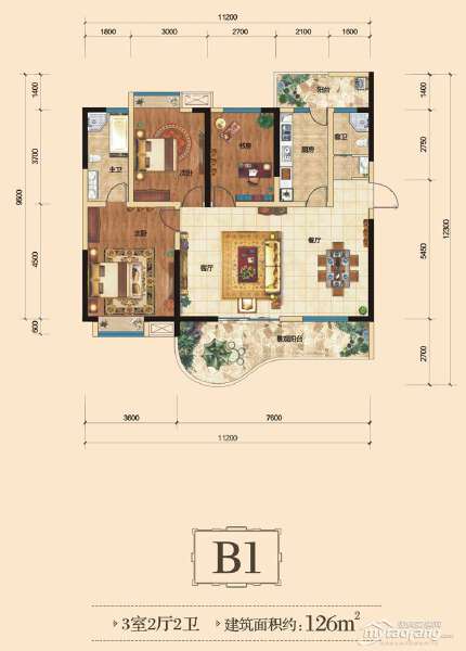 B1户型图