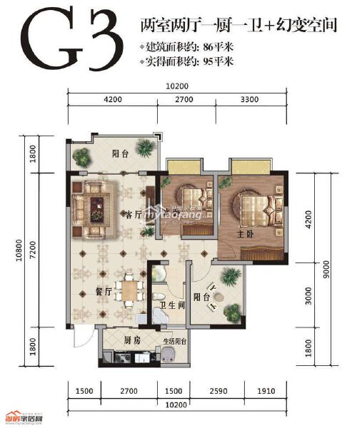 G3户型户型图