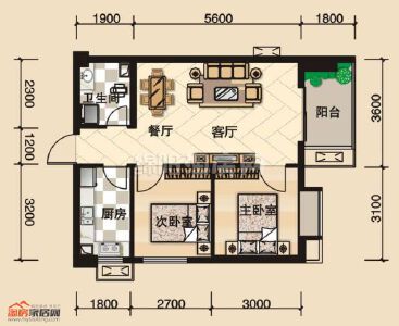 B8-2室2厅1卫-68.09㎡