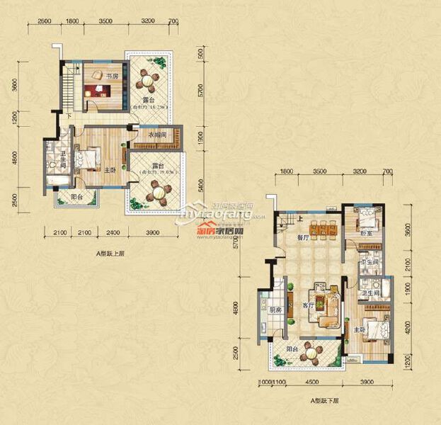 A四室两厅三卫四阳台户型图
