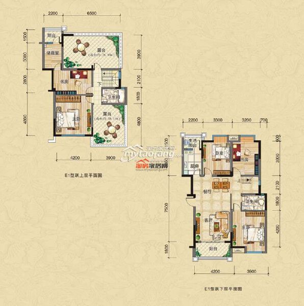 E1五室两厅双卫四阳台户型图