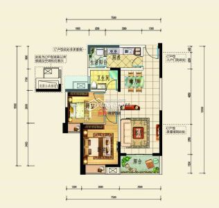 G 2室2厅1卫 75㎡