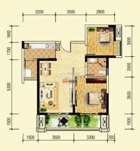 兩室兩廳一衛(wèi) 78.60㎡