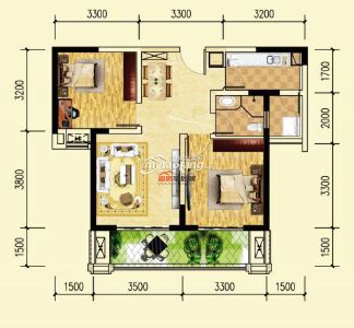 兩室兩廳一衛(wèi) 77.75㎡
