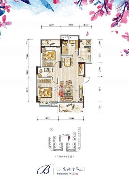 B户型户型图