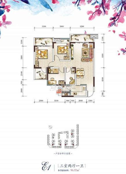 E1户型户型图